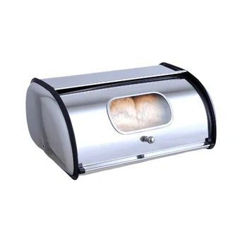Bread Storage Case Container Kitchen Bread Box Kitchen Gadget for Bakery with Window with Handle Silver
Bread Storage Case Container Kitchen Bread Box Kitchen Gadget for Bakery with Window with Handle Silver