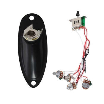 TOP!-2 Set Guitar Accessories: 1 Set 1/4 Inch Guitar Output Mono Jack Plug, Black & 1 Set for Strat Guitar PreWired 
TOP!-2 Set Guitar Accessories: 1 Set 1/4 Inch Guitar Output Mono Jack Plug, Black & 1 Set for Strat Guitar PreWired