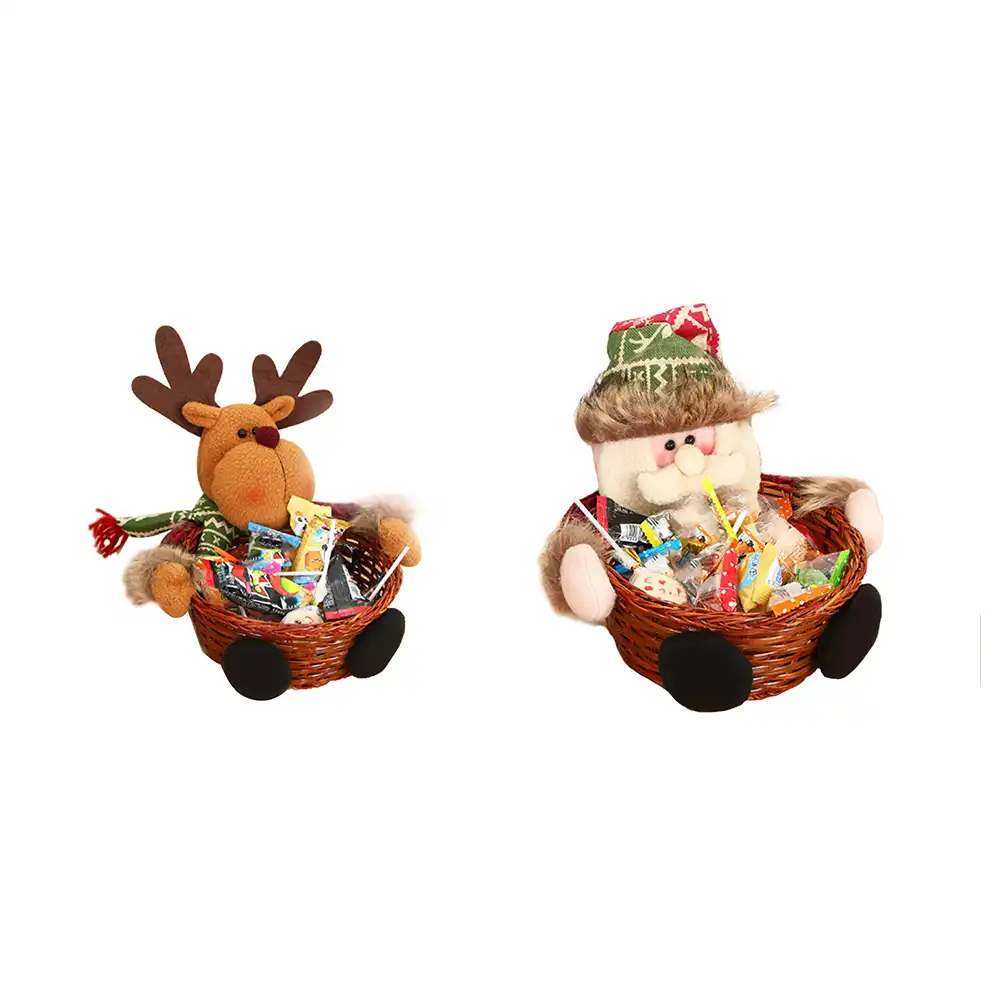 decoration christmas gift basket candy cookies small object