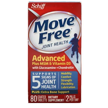 Free shipping Move Free Advanced plus MSM Vitamin D3 with Glucosamine Chondroitin 80 pcs
Free shipping Move Free Advanced plus MSM Vitamin D3 with Glucosamine Chondroitin 80 pcs