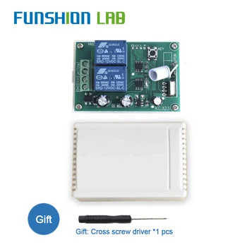 FUNSHION 433Mhz DC12V Universal Wireless Remote Switch Switch 2CH RF Relay Receiver Smart Home Automation Module For Garage Gate