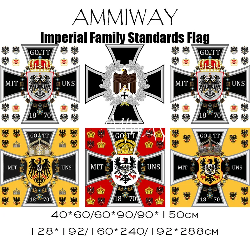 Флаг AMMIWAY немецкого имперского семейства флаг орла-немецкий император немецкой
