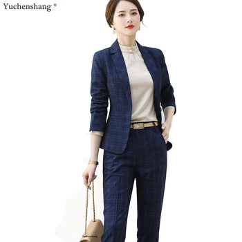 2 Pieces Set High-quality Women Plaid Pant Suit Casual Blazer Jacket Coats with Pant Trousers
2 Pieces Set High-quality Women Plaid Pant Suit Casual Blazer Jacket Coats with Pant Trousers
