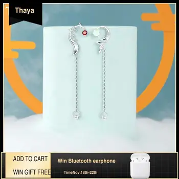 Thaya 100% S925 Sterling Silver Earrings Dragon Tassels Dangle Drop Earring Charms Opal For Women Engagement Gift Fine Jewelry
Thaya 100% S925 Sterling Silver Earrings Dragon Tassels Dangle Drop Earring Charms Opal For Women Engagement Gift Fine Jewelry