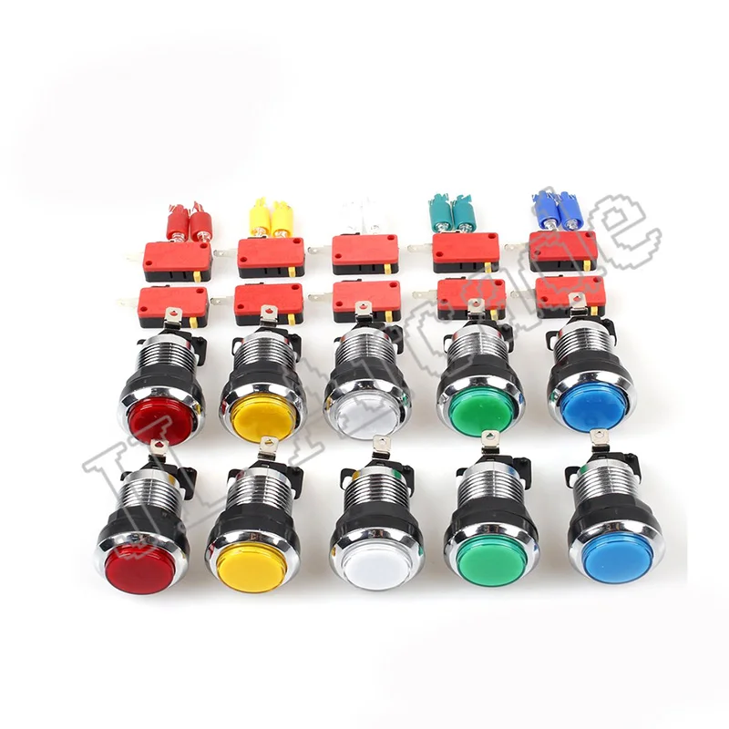 33mm diameter 28mm mounting hole CHROME Plated illuminated 12v LED Arcade Push Button with microswitch 5 colors
33mm diameter 28mm mounting hole CHROME Plated illuminated 12v LED Arcade Push Button with microswitch 5 colors