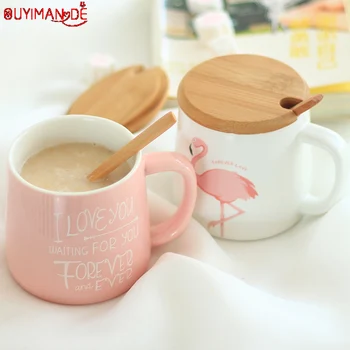 350ml Cute Pink Flamingo Ceramic Coffee Mug with Lid and Spoon Coffee Milk Tea Water Cups Creative Gifts 
350ml Cute Pink Flamingo Ceramic Coffee Mug with Lid and Spoon Coffee Milk Tea Water Cups Creative Gifts