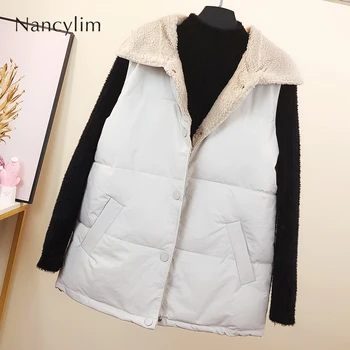 Vests Womens Soft Lamb Fur Turn Collar Womens Waistcoats Korean Style Buttons Leisure Ladies Vest Students Coat 2020 Fall Winter
Vests Womens Soft Lamb Fur Turn Collar Womens Waistcoats Korean Style Buttons Leisure Ladies Vest Students Coat 2020 Fall Winter