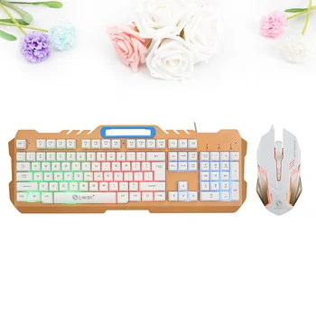 Wired USB Gaming Keyboard Mouse Colorful Backlit Keyboard Computer Game Keyboard Mouse Gaming Accessories Supplies for Daily Use
Wired USB Gaming Keyboard Mouse Colorful Backlit Keyboard Computer Game Keyboard Mouse Gaming Accessories Supplies for Daily Use
