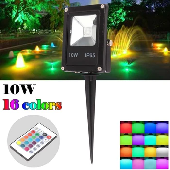 10W LED Flood Light With Remote Controller IP65 Waterproof 16 Colours RGB Lawn Flood Light For Yard Garden Landscape Lamp
10W LED Flood Light With Remote Controller IP65 Waterproof 16 Colours RGB Lawn Flood Light For Yard Garden Landscape Lamp