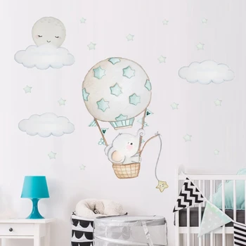 Cute Cartoon Elephant Hot Air Balloons Wall Stickers Kids Baby Room Wall Decals Children Bedroom Wall Sticker Home Decoration
Cute Cartoon Elephant Hot Air Balloons Wall Stickers Kids Baby Room Wall Decals Children Bedroom Wall Sticker Home Decoration