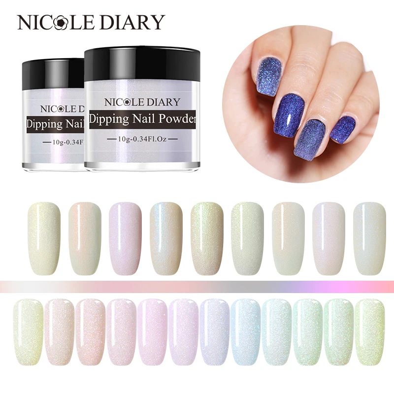 NICOLE DIARY 10g Dipping Nail Powder Shell Powder Pigment Gradient Glimmer Sweet Nail Dust Natural Dry Glitter Nail Decoration
NICOLE DIARY 10g Dipping Nail Powder Shell Powder Pigment Gradient Glimmer Sweet Nail Dust Natural Dry Glitter Nail Decoration