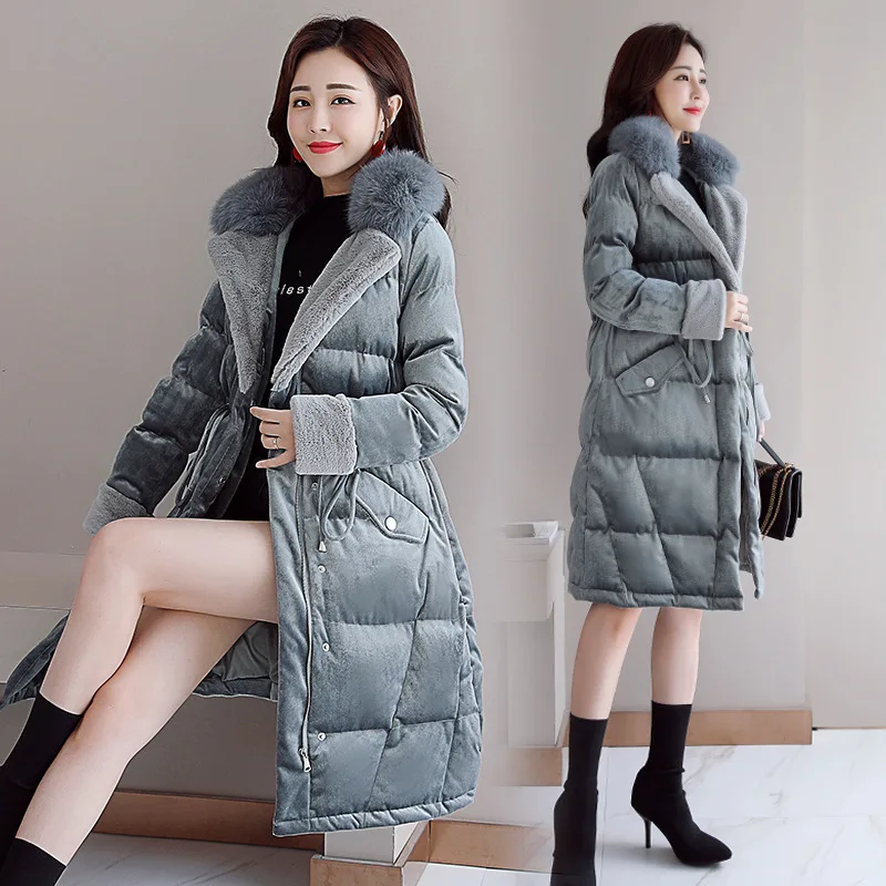 Cotton Overcoat Women's 2018 Winter New Style Korean-style Mid-length Gold Velvet Cotton-padded Jacket-Style Large Fur Collar Th
Cotton Overcoat Women's 2018 Winter New Style Korean-style Mid-length Gold Velvet Cotton-padded Jacket-Style Large Fur Collar Th
