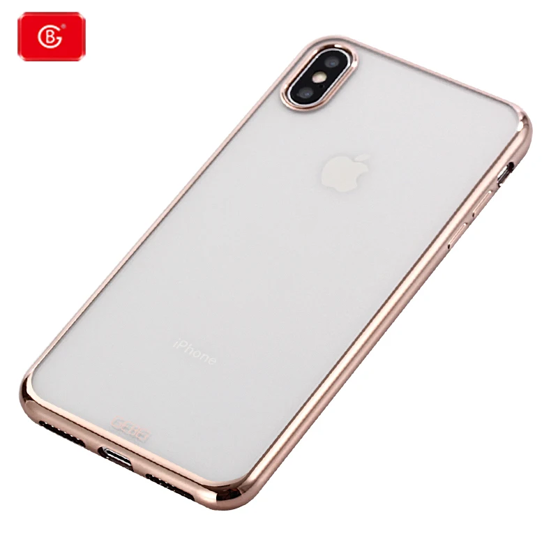 Ультратонкий Роскошный прозрачный чехол для iPhone X Xs Max XR силиконовый ударопрочный