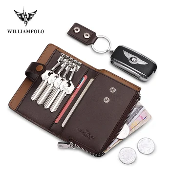 WILLIAMPOLO Key Chain Wallet Multifunction Exquisite Genuine Leather Zipper & Hasp Card Holder Coin Purse Fashion Brand
WILLIAMPOLO Key Chain Wallet Multifunction Exquisite Genuine Leather Zipper & Hasp Card Holder Coin Purse Fashion Brand