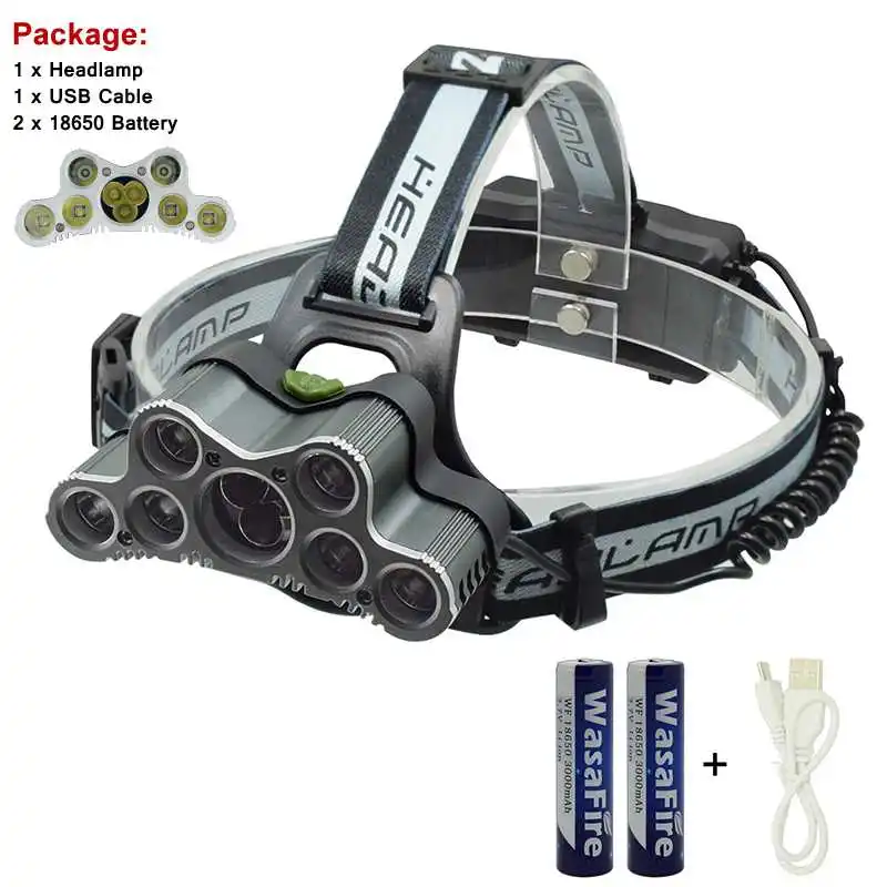 Powerful T6 Led Headlight 6 Modes Camping Fishing Forehead Lamp Torch Flashlight Rechargeable 18650 Battery Headlamp
Powerful T6 Led Headlight 6 Modes Camping Fishing Forehead Lamp Torch Flashlight Rechargeable 18650 Battery Headlamp