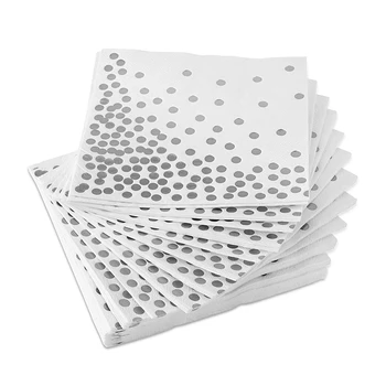 100 Pcs Napkin Party Napkin with Foil Dot-Wedding, Party, Baby Shower, Lunch Party, Silver Elegant Disposable Napkin
100 Pcs Napkin Party Napkin with Foil Dot-Wedding, Party, Baby Shower, Lunch Party, Silver Elegant Disposable Napkin