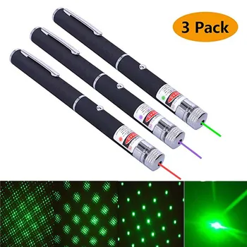 

3pcs Laser Pointers Great Powerful red blue green Laser Pointer Light Pen Hunting 2 in 1 High Power Lazer Beam High Power