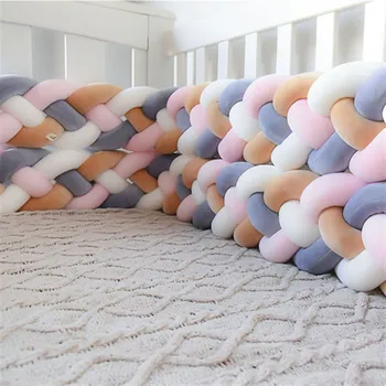 2.2M Baby Bed Bumper Four Braid Pillow Cushion for Boys Girls Baby Cot Bumper Crib Protector
2.2M Baby Bed Bumper Four Braid Pillow Cushion for Boys Girls Baby Cot Bumper Crib Protector