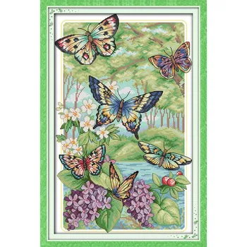 Butterflies Fly in The Forest Counted Cross-stitch 11CT14CT DIY Needlework DMC Cross Stitch Kits for Embroidery Home Decor Craft
Butterflies Fly in The Forest Counted Cross-stitch 11CT14CT DIY Needlework DMC Cross Stitch Kits for Embroidery Home Decor Craft