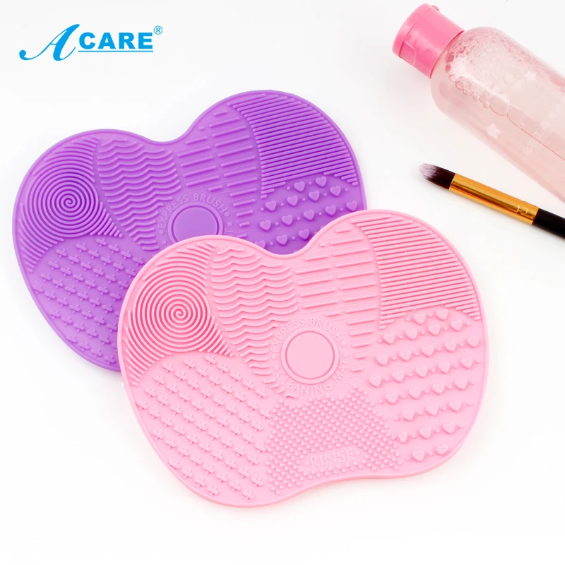 ACARE Foundation Makeup Brush Scrubber Board Silicone Cleaner Pad Make Up Washing Gel Cleaning Mat Hand Tool | Красота и здоровье