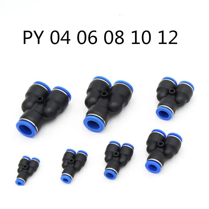 Pneumatic fitting PY Y-shape thee joint for PY 04 06 08 10 12
Pneumatic fitting PY Y-shape thee joint for PY 04 06 08 10 12