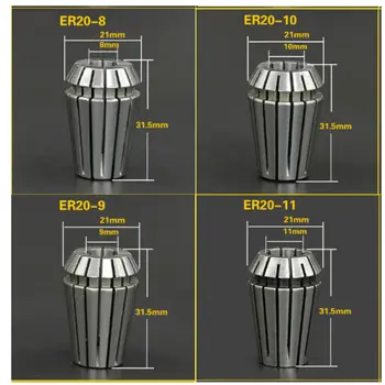 ER20 Silver 65Mn Spring Steel Collet Milling Lathe Tool Engraving Replace Set
ER20 Silver 65Mn Spring Steel Collet Milling Lathe Tool Engraving Replace Set
