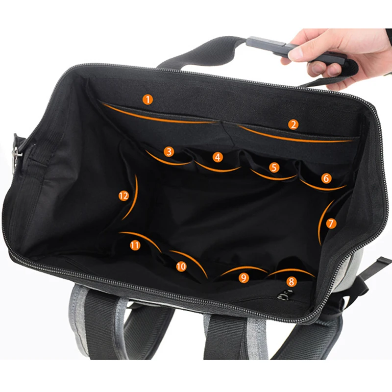 Double Shoulders Tool Bag Repair Equipment Storage Backpack Outdoor Oxford Cloth
Double Shoulders Tool Bag Repair Equipment Storage Backpack Outdoor Oxford Cloth