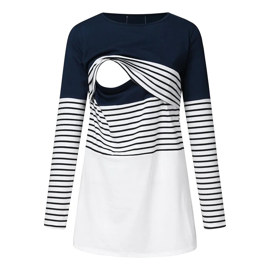 TELOTUNY Women Maternity Nursing tops Striped t-shirt Pregnant Long sleeve Blouse Breastfeeding Clothes casual clothes ZA07
TELOTUNY Women Maternity Nursing tops Striped t-shirt Pregnant Long sleeve Blouse Breastfeeding Clothes casual clothes ZA07