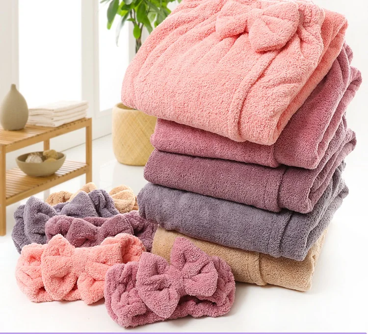 

Onesize Coral velvet tube top Bath Shower Towels Women Bath Microfiber Plain Towel Skirt Dry Hair Cap Toalla Serviette De Plage