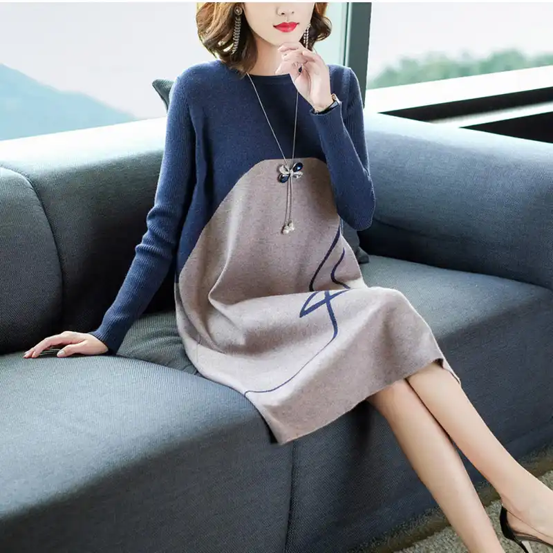 loose knit sweater dress