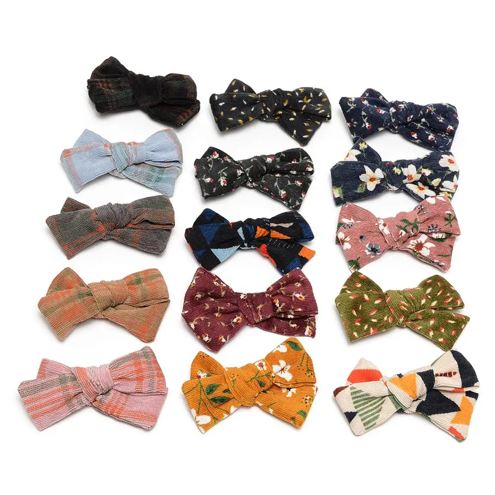 15pcs/lot Flower Bow Baby Hair Clip Floret Infant Bobby Pin Corduroy Knot Bows Hair Accessories for Girls 15 Colors JFNY137
15pcs/lot Flower Bow Baby Hair Clip Floret Infant Bobby Pin Corduroy Knot Bows Hair Accessories for Girls 15 Colors JFNY137