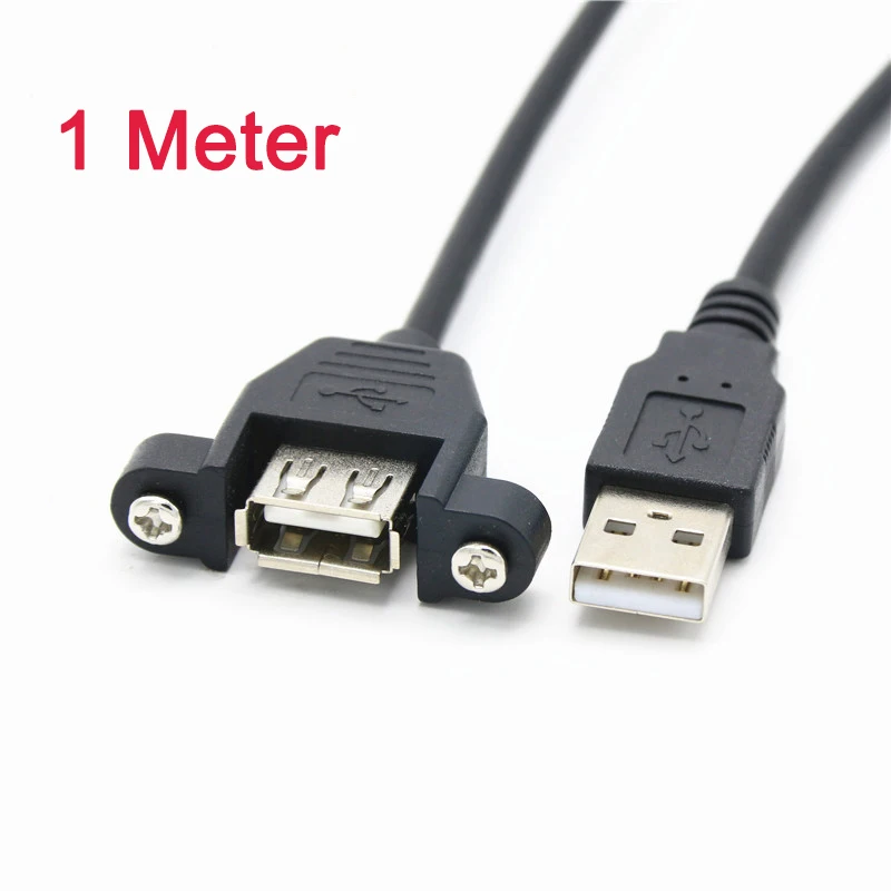 USB Panel Mount Screw Lock USB 2.0 A Male To A Female Extension Cable with M3 Screws 100CM
USB Panel Mount Screw Lock USB 2.0 A Male To A Female Extension Cable with M3 Screws 100CM