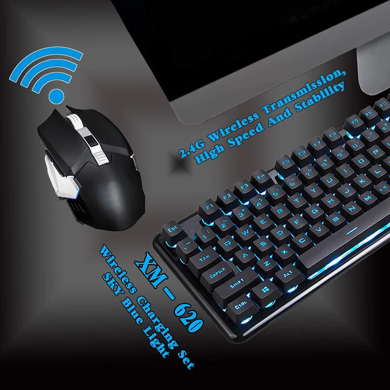 Keyboard with Mouse Set Rechargeable Backlight Mechnical Gaming Keypad Set OUJ99
Keyboard with Mouse Set Rechargeable Backlight Mechnical Gaming Keypad Set OUJ99