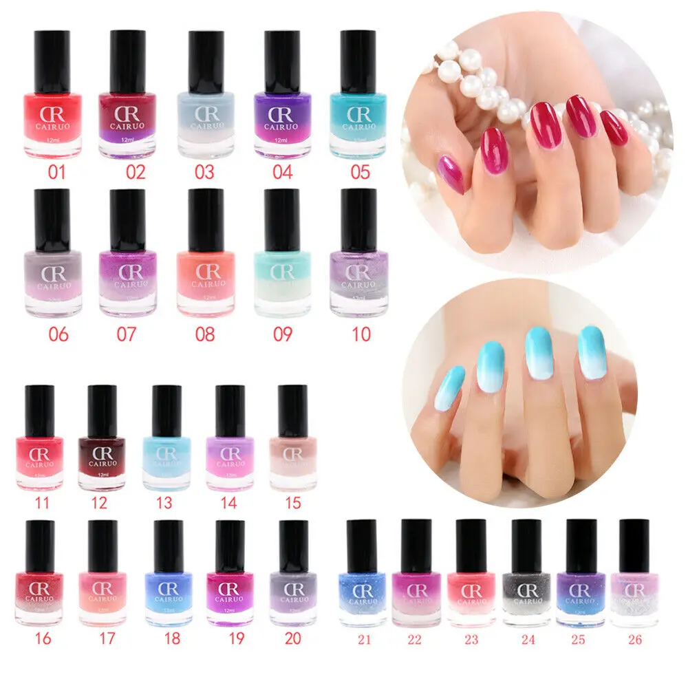 Perfect Shiny Nail Art Gel Polish 12ml Nail Polish Beauty Fast Drying Temperature Color Changed Nails Polish Tools 26 Color
Perfect Shiny Nail Art Gel Polish 12ml Nail Polish Beauty Fast Drying Temperature Color Changed Nails Polish Tools 26 Color