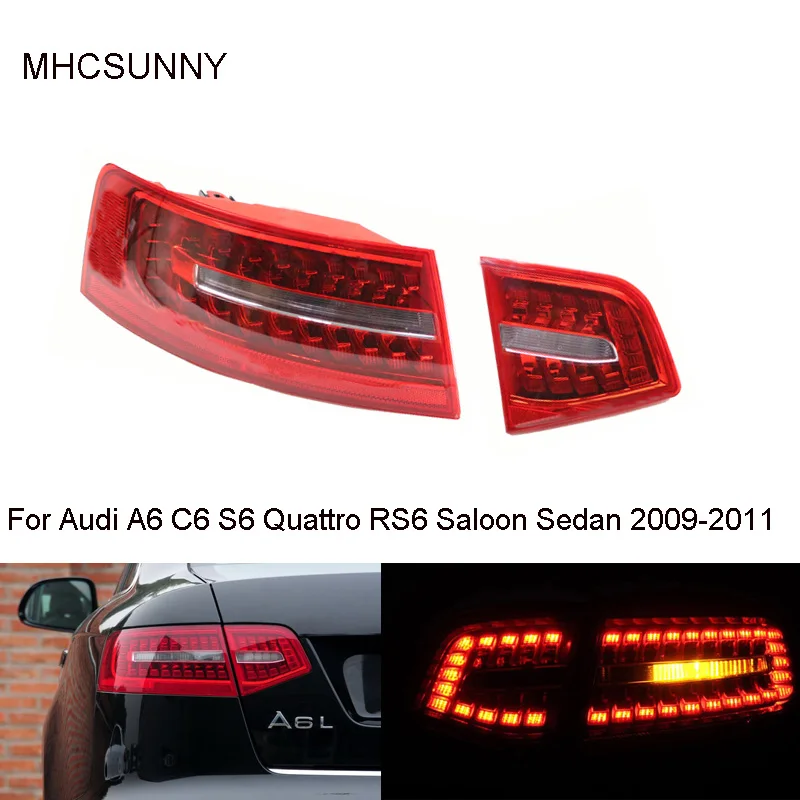 Задний фонарь для Audi A6 C6 S6 Quattro RS6 салона Sedan 2009-2011 задний светодиодный в сборе