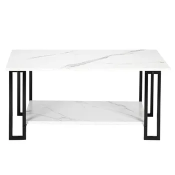 Artisasset 2 Layers 1.5cm Thick MDF Imitation Marble Rectangle Tabletop Iron Coffee Table White
Artisasset 2 Layers 1.5cm Thick MDF Imitation Marble Rectangle Tabletop Iron Coffee Table White
