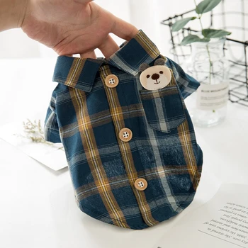 Bear Plaid Shirt Dog Clothes Pet Cat Dog Coat Puppy Christmas Easter Clothes Chihuahua Bulldog Puppy Pet Equipment 
Bear Plaid Shirt Dog Clothes Pet Cat Dog Coat Puppy Christmas Easter Clothes Chihuahua Bulldog Puppy Pet Equipment
