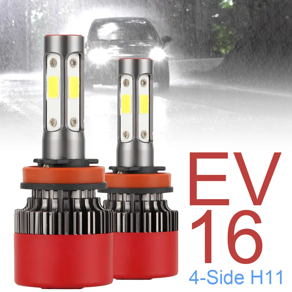 2pcs LED Car Headlight Bulbs H11 72W 8000LM 6000K 4 Side Superior DOB LED Chip 6000K Pure White Car Styling for Car Truck SUV RV
2pcs LED Car Headlight Bulbs H11 72W 8000LM 6000K 4 Side Superior DOB LED Chip 6000K Pure White Car Styling for Car Truck SUV RV