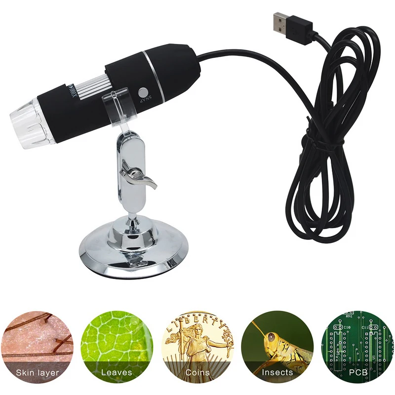 1pcs Pixels 1000X 8 LED Digital USB Microscope Smart USB Microscope Magnifier Electronic Stereo USB Endoscope Camera
1pcs Pixels 1000X 8 LED Digital USB Microscope Smart USB Microscope Magnifier Electronic Stereo USB Endoscope Camera