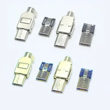5set Micro USB 5PIN Welding Type Male Plug Connector Charger 5P USB Tail Charging jack 3 in 1 Gold / Nickel Plated Parts
5set Micro USB 5PIN Welding Type Male Plug Connector Charger 5P USB Tail Charging jack 3 in 1 Gold / Nickel Plated Parts
