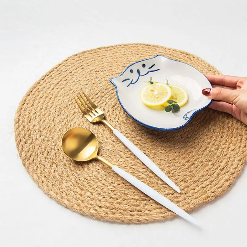 Durable Table Mat Straw Linen Straw Round Thick Home Table Anti-scalding Insulation Pad Coaster Pad Mat Placemat
Durable Table Mat Straw Linen Straw Round Thick Home Table Anti-scalding Insulation Pad Coaster Pad Mat Placemat