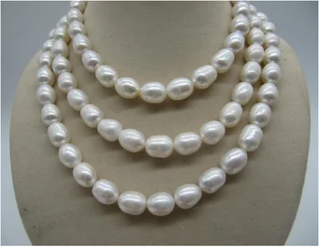very beautiful Natural 49inch 9-10 South Sea White Pearl Necklace yellow clasp 
very beautiful Natural 49inch 9-10 South Sea White Pearl Necklace yellow clasp