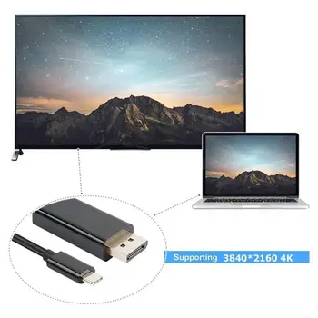 1.8m USB 3.1 Type C Converter Cable 4K HDTV DisplayPort Display Adapter Cord Supporting Resolution up to 2048x1152
1.8m USB 3.1 Type C Converter Cable 4K HDTV DisplayPort Display Adapter Cord Supporting Resolution up to 2048x1152