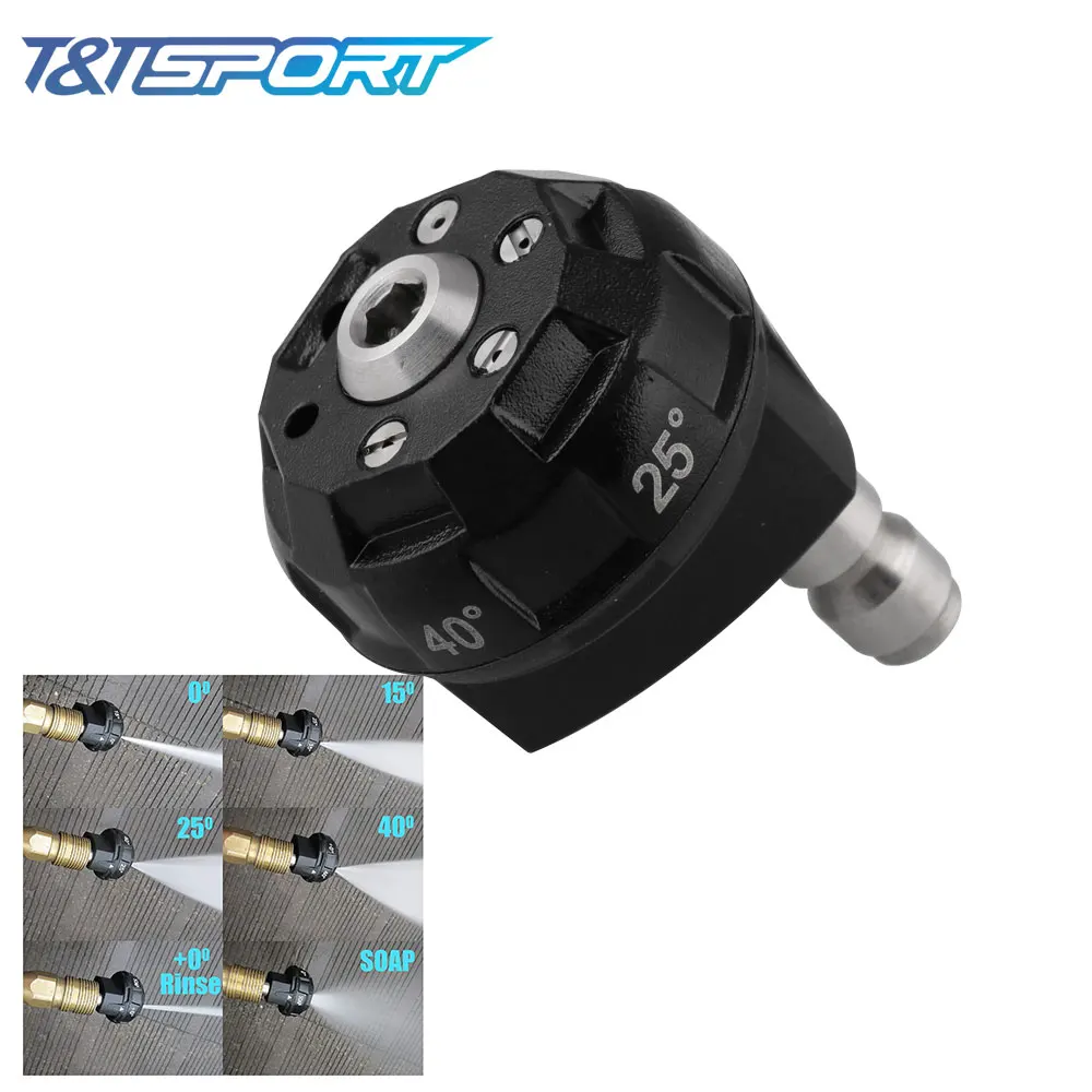 6 in 1 Pressure Washer Tips Nozzle Quick Connect Tips for car wash 1/4 inch water Column Spray Shower Fan
6 in 1 Pressure Washer Tips Nozzle Quick Connect Tips for car wash 1/4 inch water Column Spray Shower Fan