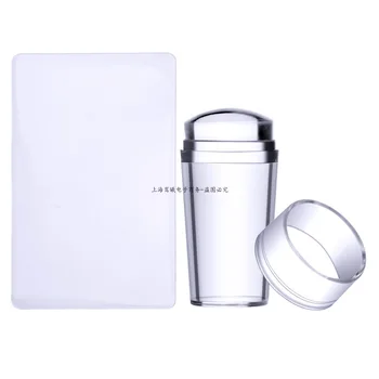 New Pure Clear Jelly Silicone Stamper Heads Set Nail Art Template Nail Stamper and Scraper 2.8cm Stamp with Cap Transparent
New Pure Clear Jelly Silicone Stamper Heads Set Nail Art Template Nail Stamper and Scraper 2.8cm Stamp with Cap Transparent