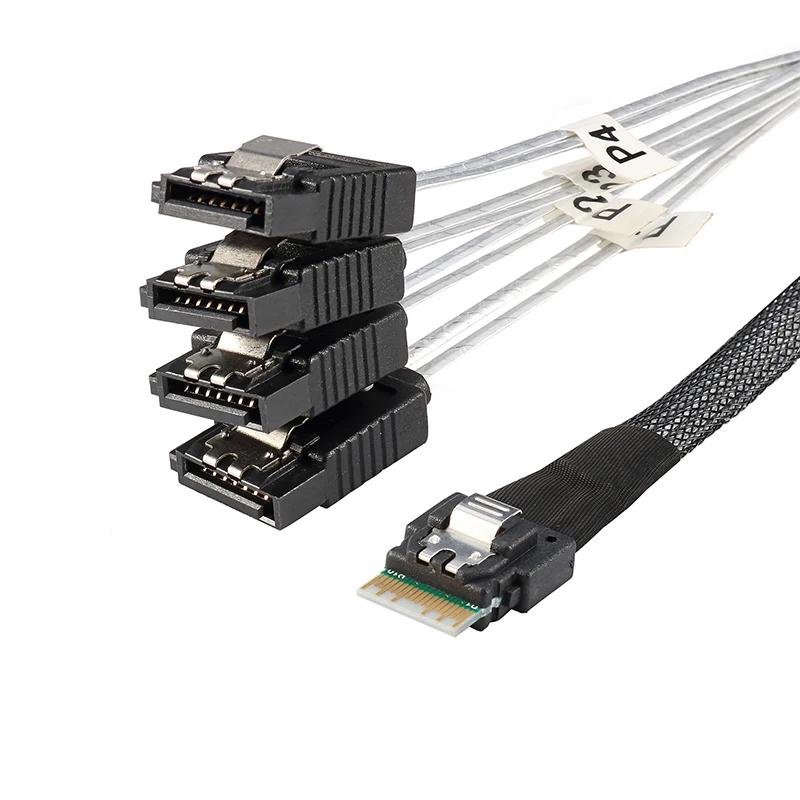 Кабель передачи данных Mini SAS38P кабель с SATA для 4 сервера 0 5 м 1 м|Компьютерные кабели