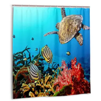 Sea Turtle Shower Curtain with Hooks bathroom Waterproof Polyester Fabric 
Sea Turtle Shower Curtain with Hooks bathroom Waterproof Polyester Fabric