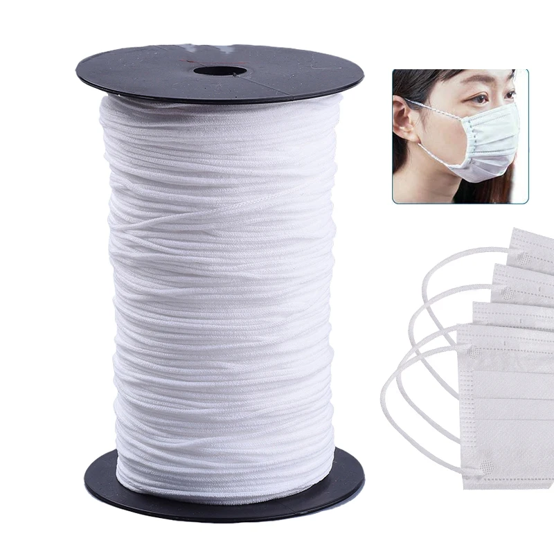 2mm 3mm Elastic Band Round Rope Nylon Cord String for DIY Craft Face Mask Earloop About 220m/Roll 2Roll White
2mm 3mm Elastic Band Round Rope Nylon Cord String for DIY Craft Face Mask Earloop About 220m/Roll 2Roll White