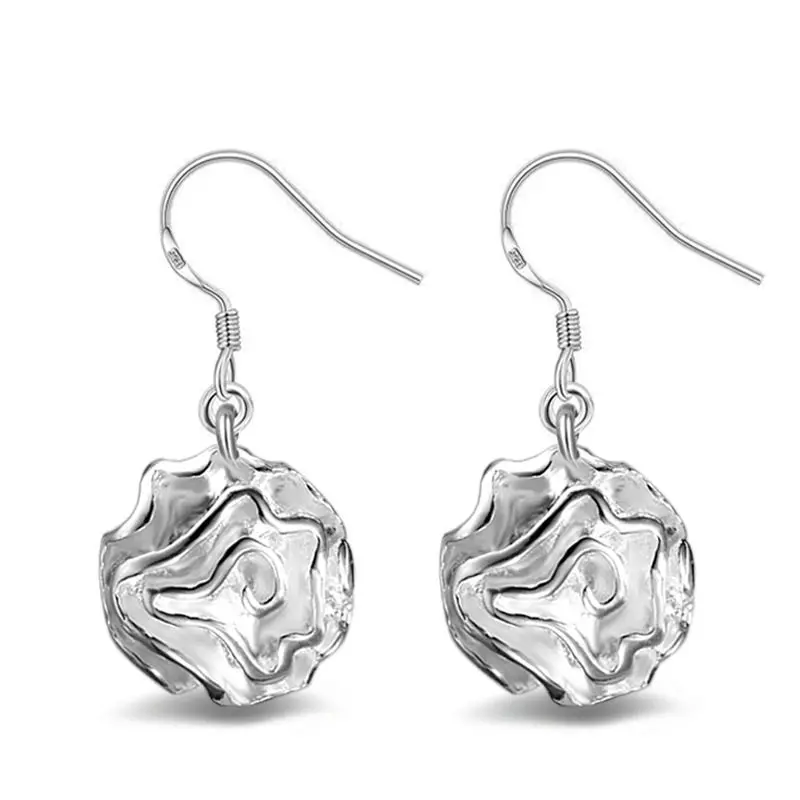 Trendy Silver color Rose FLOWER Dangle Earring for Women Classic Party ear Accessories Jewelry Drop Shipping
Trendy Silver color Rose FLOWER Dangle Earring for Women Classic Party ear Accessories Jewelry Drop Shipping
