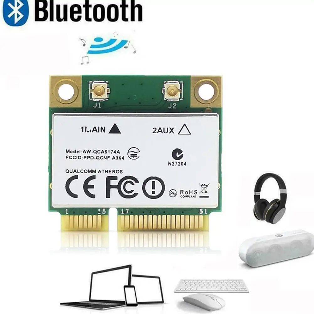 Dual Band Wireless Wifi Card For Atheros QCA6174 1200M Bluetooth Mini 2.4G/5G PCIE 4.1 K8G8
Dual Band Wireless Wifi Card For Atheros QCA6174 1200M Bluetooth Mini 2.4G/5G PCIE 4.1 K8G8